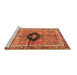 Sideview of Machine Washable Persian Brown Traditional Rug, wshtr2963brn