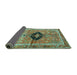 Sideview of Persian Turquoise Traditional Rug, tr2963turq