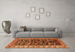 Machine Washable Persian Orange Traditional Area Rugs in a Living Room, wshtr2964org