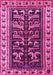 Machine Washable Persian Pink Traditional Rug, wshtr2964pnk