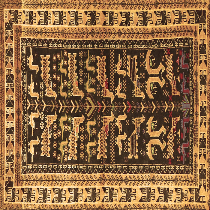 Square Persian Brown Traditional Rug, tr2964brn
