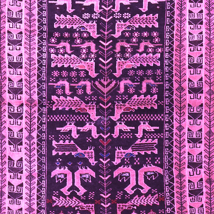 Machine Washable Persian Purple Traditional Area Rugs, wshtr2964pur