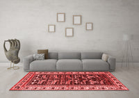 Machine Washable Persian Red Traditional Rug, wshtr2964red