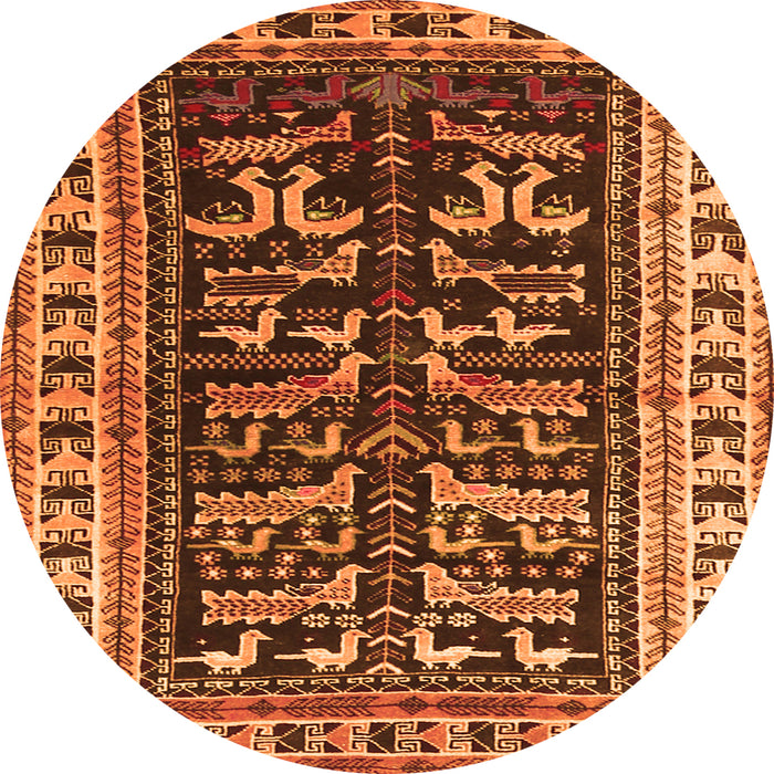 Machine Washable Persian Orange Traditional Area Rugs, wshtr2964org
