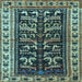 Square Persian Light Blue Traditional Rug, tr2964lblu