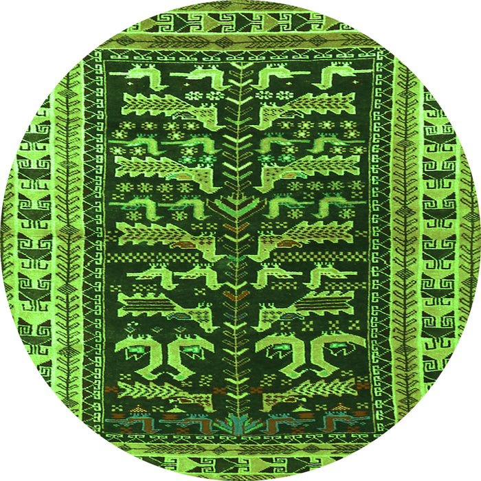 Square Persian Green Traditional Rug, tr2964grn