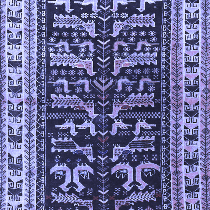 Machine Washable Persian Blue Traditional Rug, wshtr2964blu