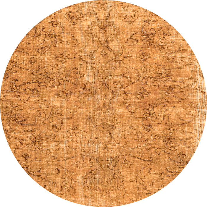 Machine Washable Persian Orange Traditional Area Rugs, wshtr2965org