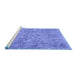 Sideview of Machine Washable Persian Blue Traditional Rug, wshtr2965blu