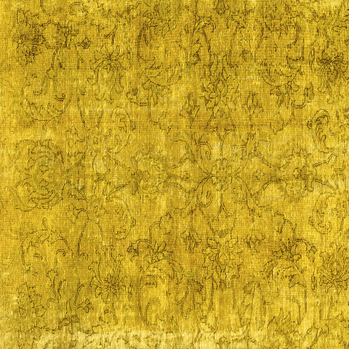 Square Persian Yellow Traditional Rug, tr2965yw