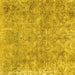 Square Persian Yellow Traditional Rug, tr2965yw