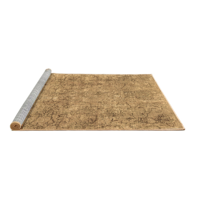 Sideview of Machine Washable Persian Brown Traditional Rug, wshtr2965brn