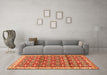 Machine Washable Persian Orange Traditional Area Rugs in a Living Room, wshtr2966org