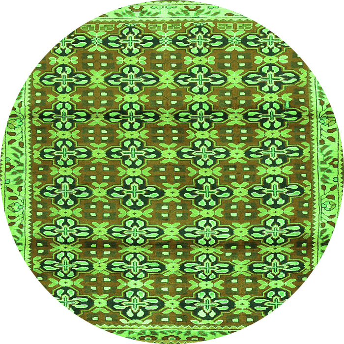 Machine Washable Persian Green Traditional Area Rugs, wshtr2966grn