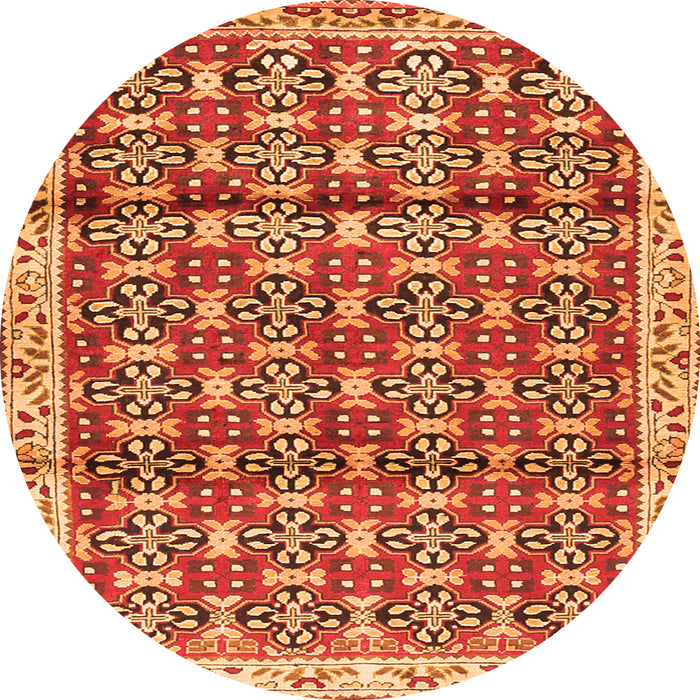 Square Persian Orange Traditional Rug, tr2966org