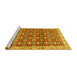 Sideview of Machine Washable Persian Yellow Traditional Rug, wshtr2966yw