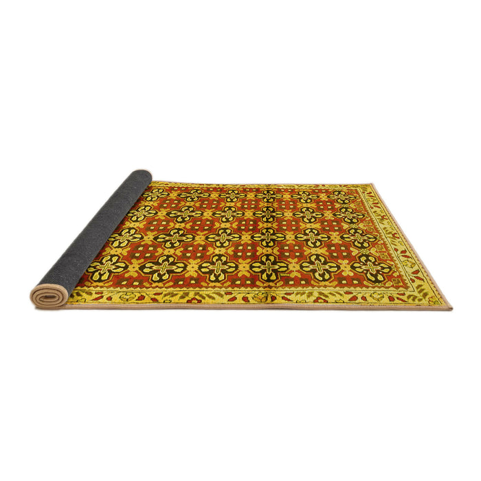 Sideview of Persian Yellow Traditional Rug, tr2966yw