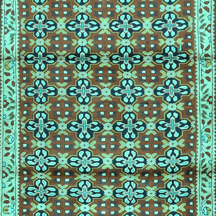 Machine Washable Persian Turquoise Traditional Area Rugs, wshtr2966turq
