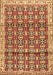 Machine Washable Persian Brown Traditional Rug, wshtr2966brn