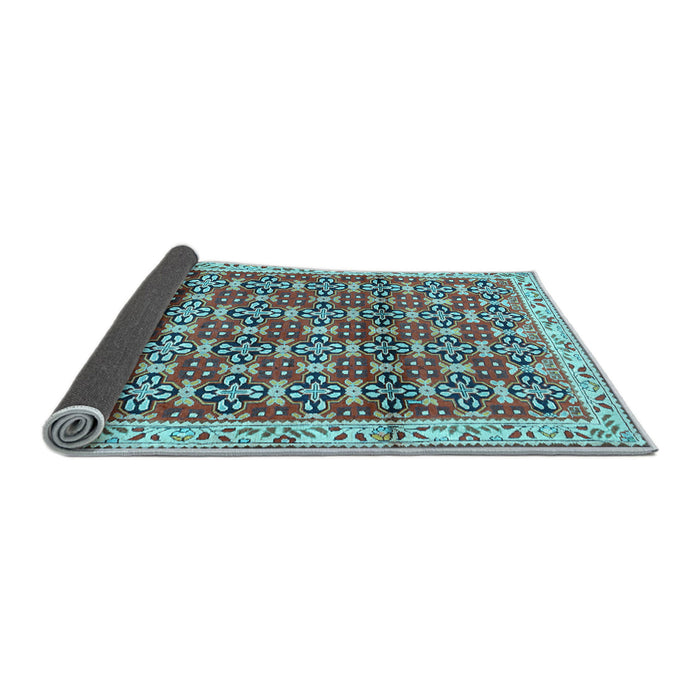 Sideview of Persian Light Blue Traditional Rug, tr2966lblu