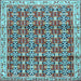 Square Persian Light Blue Traditional Rug, tr2966lblu