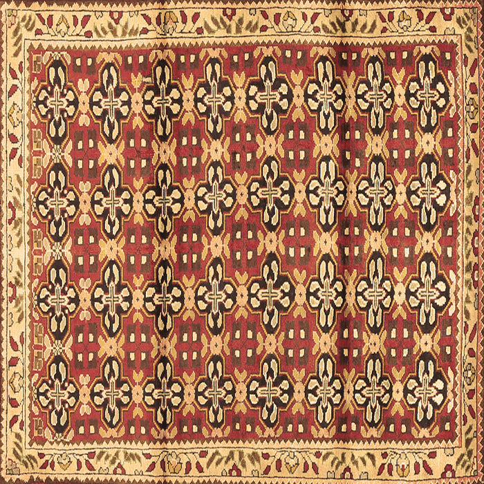 Square Persian Brown Traditional Rug, tr2966brn