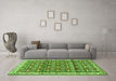 Machine Washable Persian Green Traditional Area Rugs in a Living Room,, wshtr2966grn