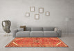 Machine Washable Persian Orange Traditional Area Rugs in a Living Room, wshtr2967org