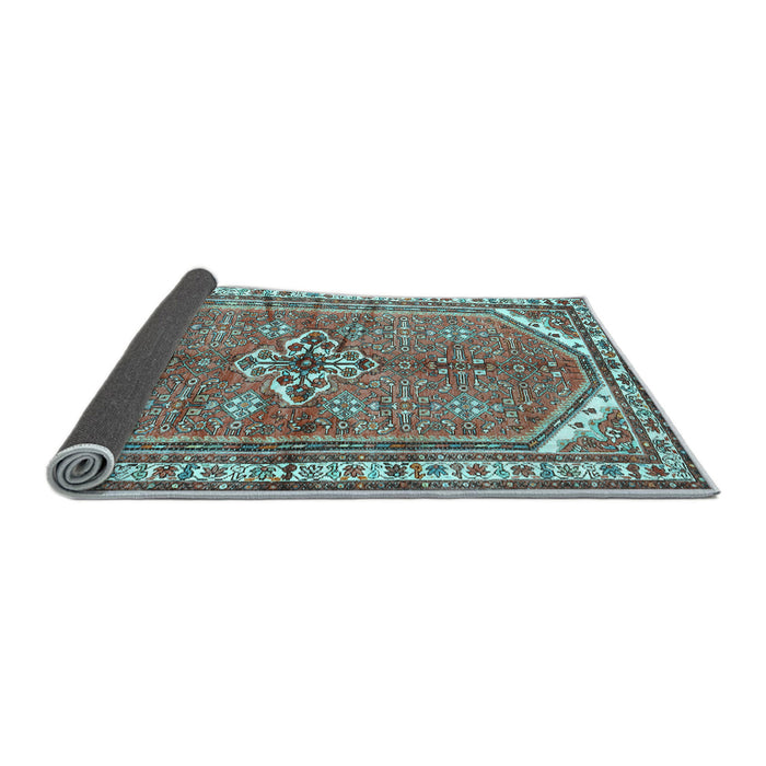 Sideview of Persian Light Blue Traditional Rug, tr2967lblu