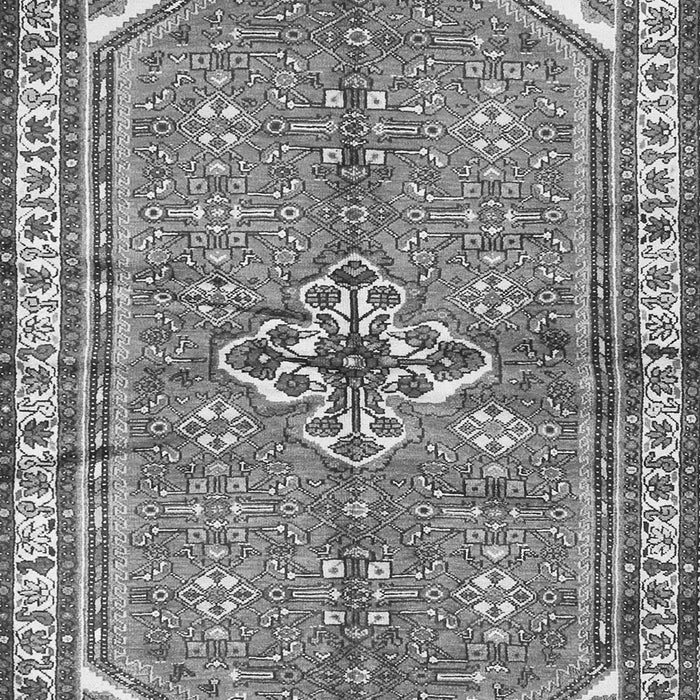 Serging Thickness of Machine Washable Persian Gray Traditional Rug, wshtr2967gry