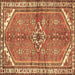 Square Persian Brown Traditional Rug, tr2967brn