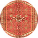 Square Persian Orange Traditional Rug, tr2967org