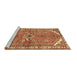 Sideview of Machine Washable Persian Brown Traditional Rug, wshtr2967brn