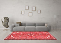 Machine Washable Persian Red Traditional Rug, wshtr2967red