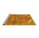 Sideview of Machine Washable Persian Yellow Traditional Rug, wshtr2967yw