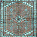 Square Persian Light Blue Traditional Rug, tr2967lblu