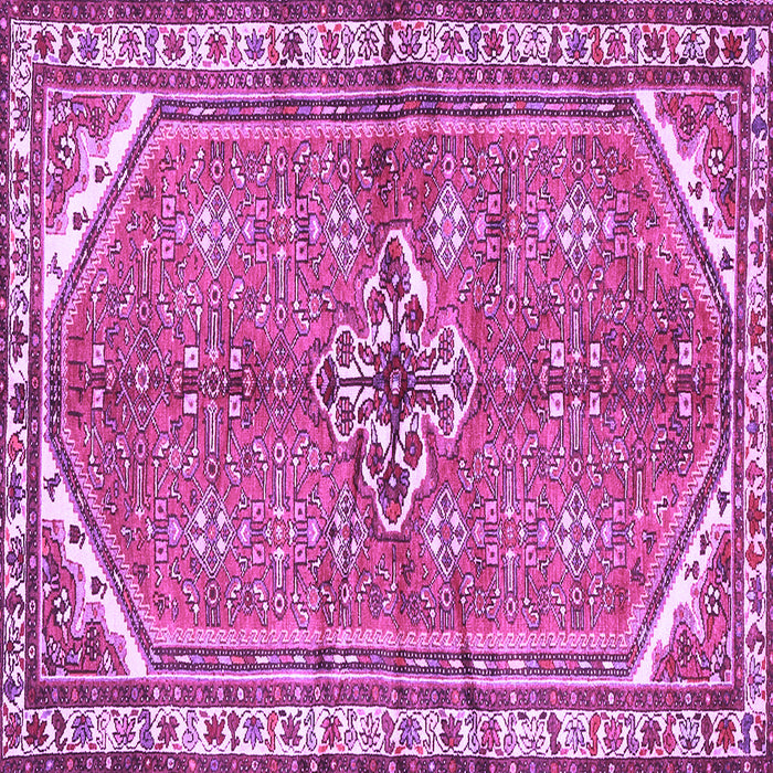 Square Machine Washable Persian Purple Traditional Area Rugs, wshtr2967pur