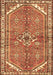 Machine Washable Persian Brown Traditional Rug, wshtr2967brn