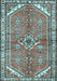 Machine Washable Persian Light Blue Traditional Rug, wshtr2967lblu