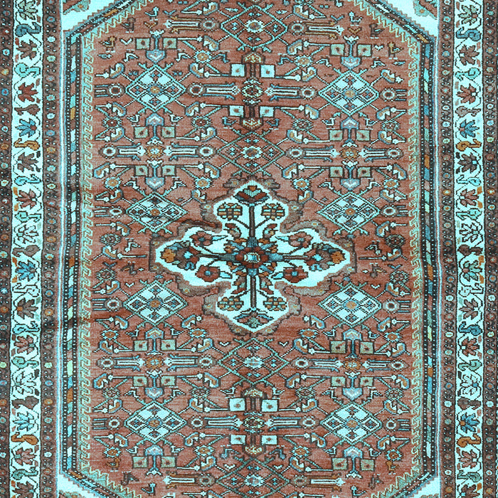 Machine Washable Persian Light Blue Traditional Rug, wshtr2967lblu
