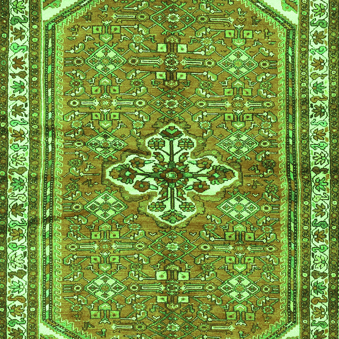 Serging Thickness of Machine Washable Persian Green Traditional Area Rugs, wshtr2967grn