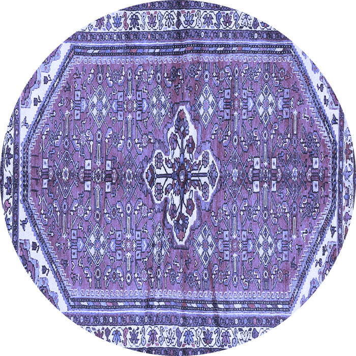 Round Persian Blue Traditional Rug, tr2967blu