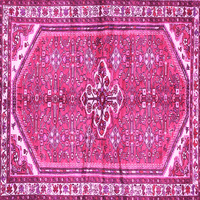Square Machine Washable Persian Pink Traditional Rug, wshtr2967pnk