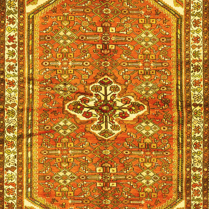 Machine Washable Persian Yellow Traditional Rug, wshtr2967yw