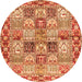 Machine Washable Persian Orange Traditional Area Rugs, wshtr2968org