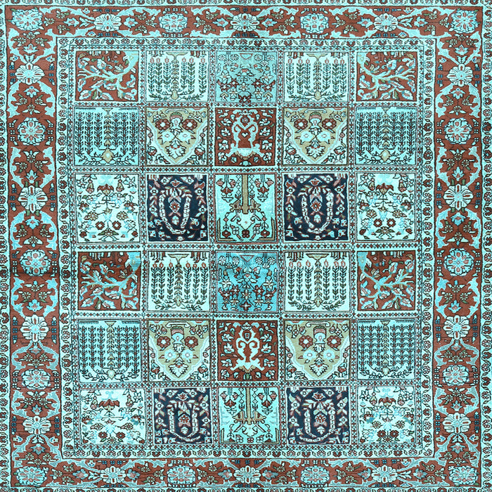 Square Persian Light Blue Traditional Rug, tr2968lblu