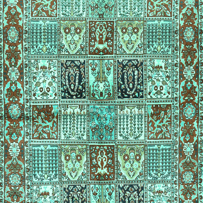 Machine Washable Persian Turquoise Traditional Area Rugs, wshtr2968turq