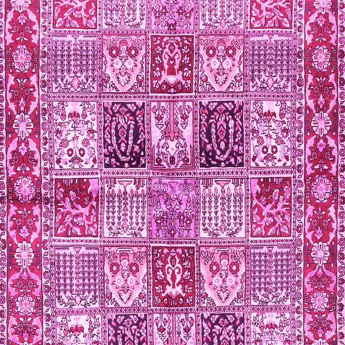 Machine Washable Persian Pink Traditional Rug, wshtr2968pnk