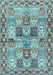 Machine Washable Persian Light Blue Traditional Rug, wshtr2968lblu