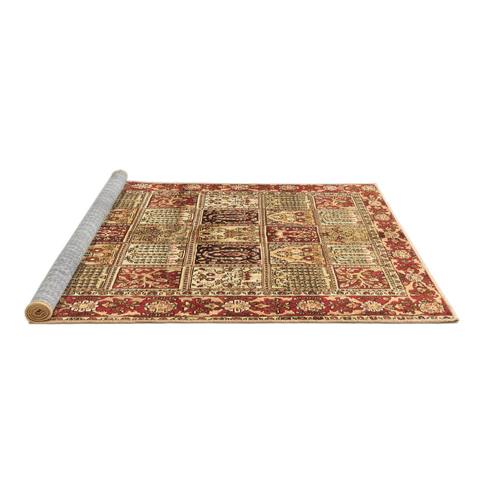 Sideview of Machine Washable Persian Brown Traditional Rug, wshtr2968brn